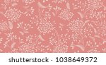 floral vintage seamless pattern.... | Shutterstock .eps vector #1038649372