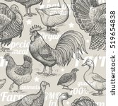 Seamless Pattern With Poultry ...
