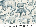 Forest Animals Seamless Pattern....