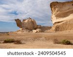 Small photo of AL WAJH, SAUDI ARABIA, Camel Rock. The unique rock formation was found on the way to Tabuk region.