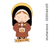 Saint Clare Of Assisi Cartoon...