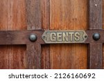 The Inscription "gents" On The...