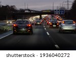 Traffic on Germany Autobahn by Night 
