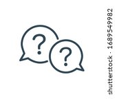 two linear chat speech message... | Shutterstock .eps vector #1689549982
