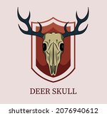 Deer Skull Logo On A Shield....