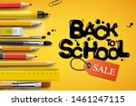 back to school sale design with ... | Shutterstock .eps vector #1461247115