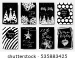 set of christmas brochures in... | Shutterstock .eps vector #535883425