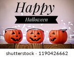 happy halloween pumpkin party | Shutterstock . vector #1190426662