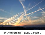 chemtrails over the blue sky