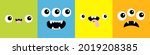 monster square head line icon... | Shutterstock .eps vector #2019208385