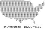 usa dot map. vector illustration | Shutterstock .eps vector #1027074112