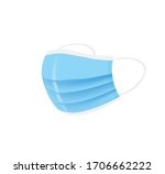 blue surgery mask. vector... | Shutterstock .eps vector #1706662222