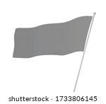 grey flag template. vector... | Shutterstock .eps vector #1733806145