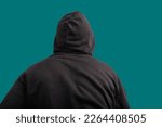 Small photo of Isolated male silhouette with head. Burgle or theft concept