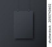 realistic blank black paper... | Shutterstock .eps vector #2050743602