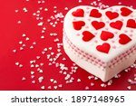 Heart cake for St. Valentine