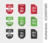 special offer badge green ... | Shutterstock .eps vector #2110537685