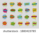 stickers set  retro colorful... | Shutterstock .eps vector #1883423785