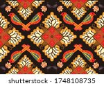 indonesian batik motif with a... | Shutterstock .eps vector #1748108735