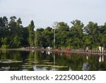 Small photo of Siem Reap, Cambodia :October 31 2022;The path towards to Neak Pean temple on the artificial island at Angkor Wat complex, Angkor Wat