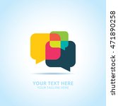 abstract communication logo ... | Shutterstock .eps vector #471890258