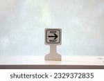 Keep Right sign symbol driving transportation background
