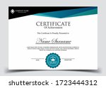 certificate template in vector... | Shutterstock .eps vector #1723444312