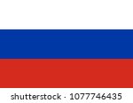 flag of russia with correct... | Shutterstock . vector #1077746435