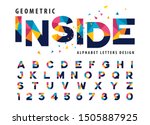 vector of geometric alphabet... | Shutterstock .eps vector #1505887925