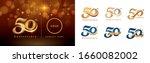set of 50th anniversary... | Shutterstock .eps vector #1660082002
