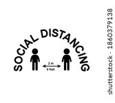 social distancing icon on white ... | Shutterstock .eps vector #1860379138