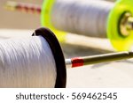 Small photo of colored spool of soft thread sadda or sada for kite flying. This is popularly used in Rajasthan and Gujrat during makar sankranti and uttarayan