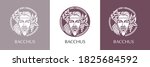 man face logo with grape... | Shutterstock .eps vector #1825684592
