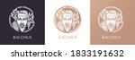 man face logo with grape... | Shutterstock .eps vector #1833191632