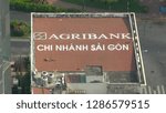 Small photo of HO CHI MINH, VIETNAM - CIRCA NOVEMBER 2018 : SIGN of AGRIBANK on rooftop.