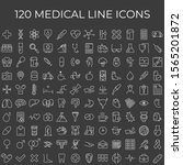 set of 120 vector line icons... | Shutterstock .eps vector #1565201872