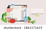 online dietitian consultation.... | Shutterstock .eps vector #1861171615