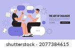 productive dialogue or... | Shutterstock .eps vector #2077384615