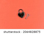 Hanging Heart Shaped Lock And...