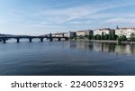 Palacky bridge, Vltava river, Prague.