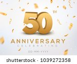 50 anniversary gold numbers... | Shutterstock .eps vector #1039272358