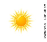 Realistic Sun Icon For Weather...