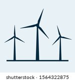 Wind Vector Turbine Icon. Wind...