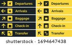 airport sign departure arrival... | Shutterstock .eps vector #1694647438