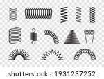 metal spring set spiral coil... | Shutterstock .eps vector #1931237252