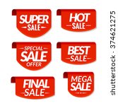 sale tags labels. special offer ... | Shutterstock .eps vector #374621275