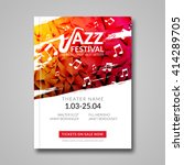 vector musical flyer jazz... | Shutterstock .eps vector #414289705