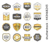 set of vintage stickers for... | Shutterstock .eps vector #443468245