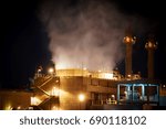 Small photo of Take the power plant and steam at night.