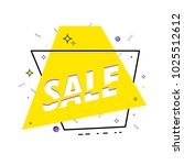 sale lettering on  geometric... | Shutterstock .eps vector #1025512612